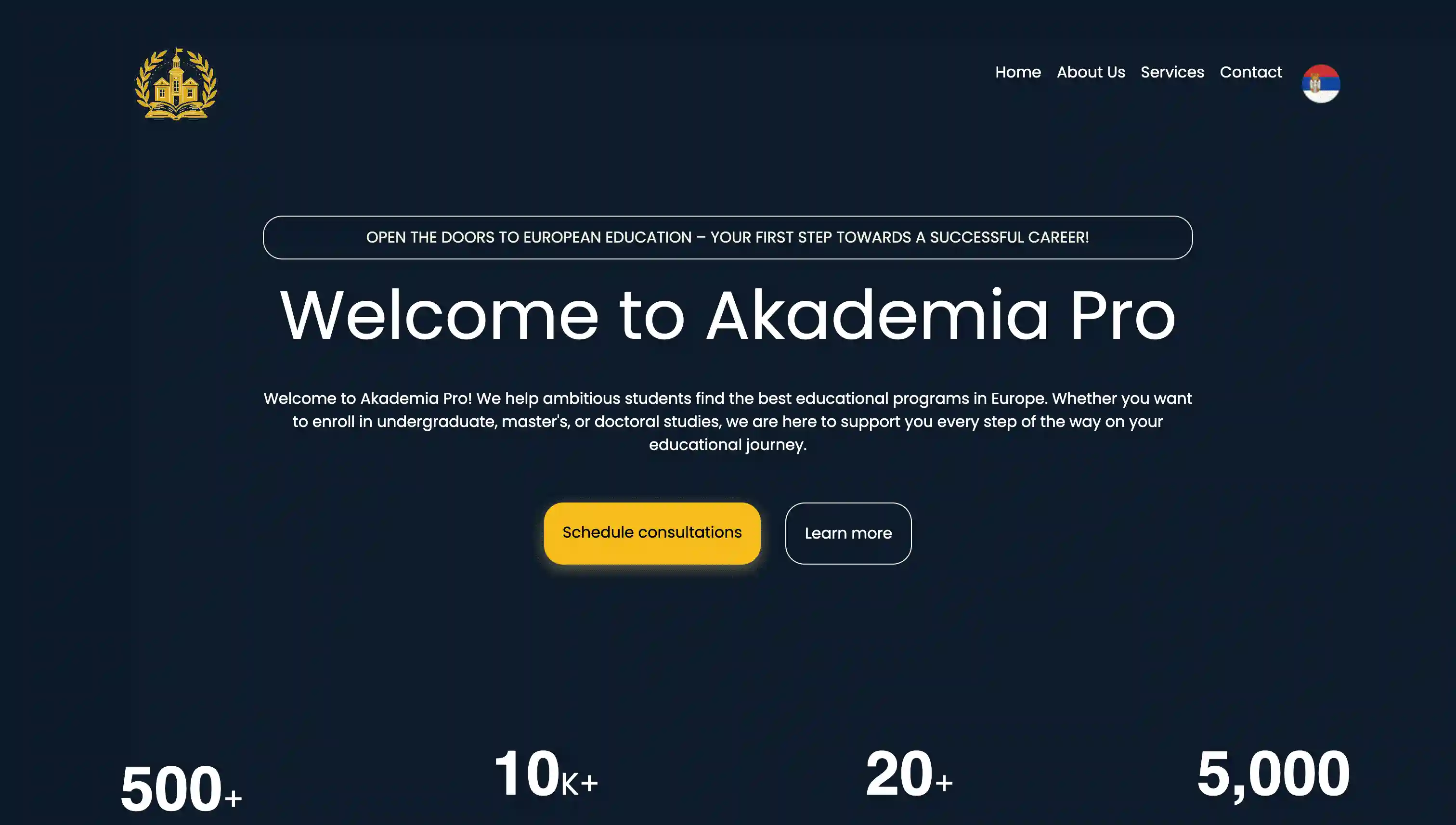 Akademia Pro, a website built by Snaper Digital